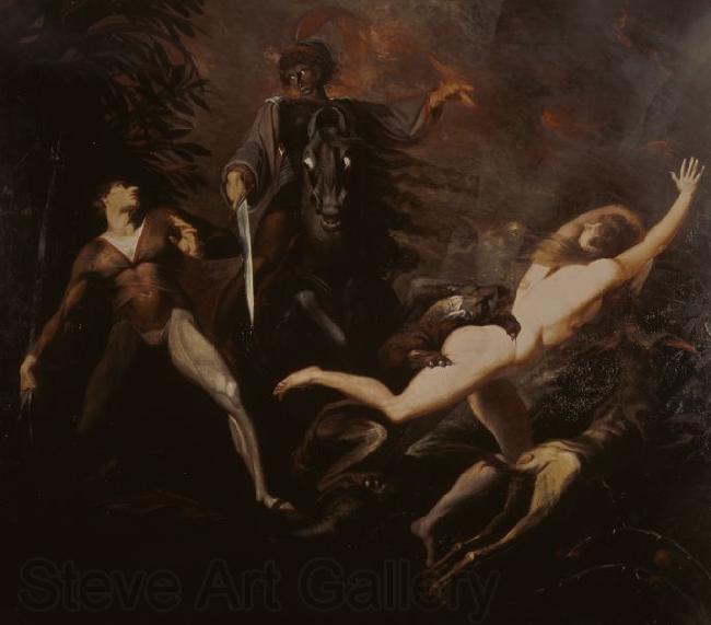 Johann Heinrich Fuseli Theodore Meets in the Wood the Spectre of His Ancestor Guido Cavalcanti Norge oil painting art
